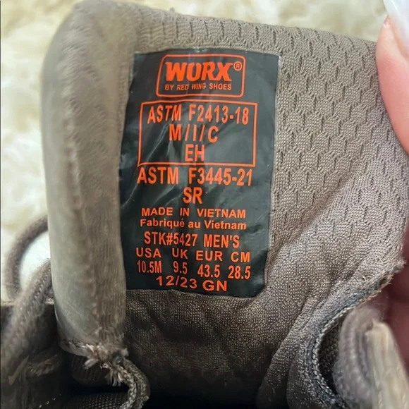 Red Wing Steel Toe Slip Resistant Work Boots Shoes Brown - Picture 5 of 16